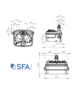 SFA stazione di sollevamento Sanicubic 2 Classic trituratore 2