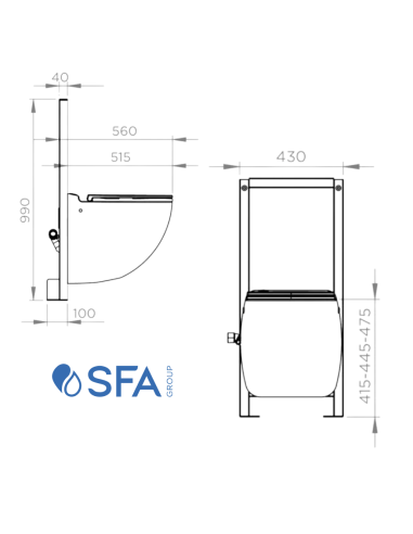 Installazione SFA WC Sospeso con Trituratore Sanicompact Comfort Eco Silence in bagno moderno