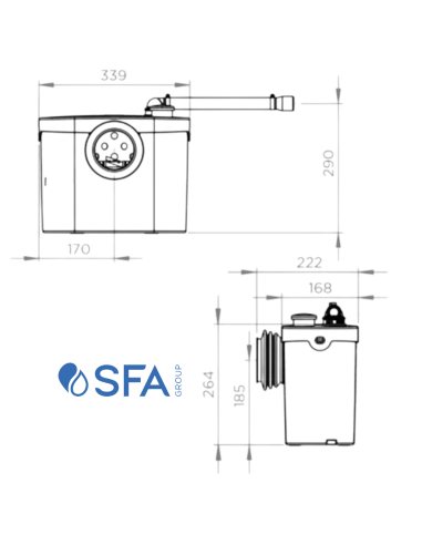 SFA Trituratore Sanitrit Up Silence Wc