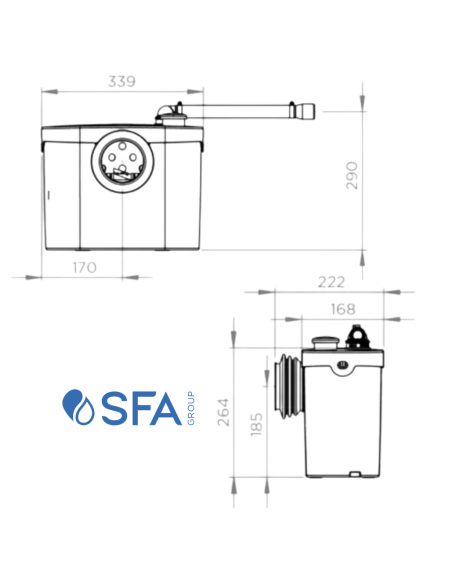 SFA Trituratore Sanitrit Up Silence Wc