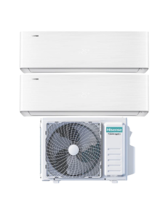 Hisense Climatizzatore Dual Split Energy Pro X 9+9 Inverter Wi-Fi R-32 2AMW42U4RGC bianco