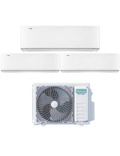 Hisense Climatizzatore Trial Split Energy Pro X 9+9+12 Inverter Wi-Fi R-32 3AMW62U4RJC bianco