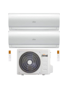 Ferroli Climatizzatore Dual Split Giada M 9+18 con U.E. 2CP001SF-28-4 R32 Inverter Wi-Fi Classe A++