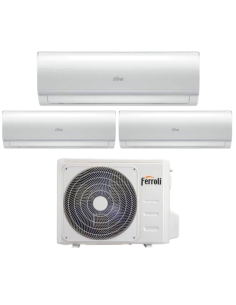 Ferroli Climatizzatore Trial Split Giada 9+9+9 con U.E. 2CP001SF-28-4 R32 Inverter Wi-Fi Classe A++