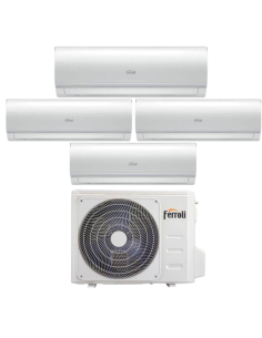 Ferroli Climatizzatore Quadri Split Giada 9+9+9+9 con U.E. 2CP001SF-28-4 R-32 Inverter Wi-Fi Classe A++