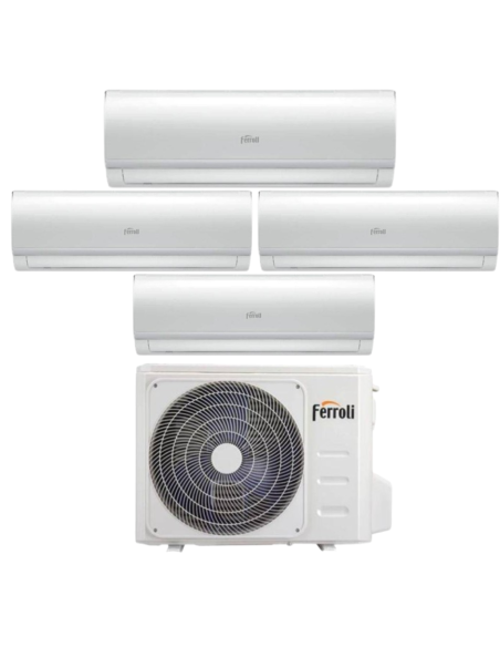Ferroli Climatizzatore Quadri Split Giada 9+9+9+9 con U.E. 2CP001SF-28-4 R-32 Inverter Wi-Fi Classe A++