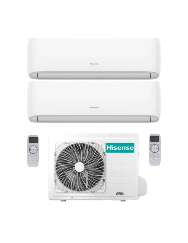 Hisense Climatizzatore Dual Split 12+12 Hi Comfort, Inverter R-32 Wi-Fi, Climatizzatore A++