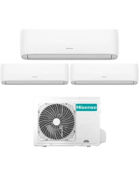 Hisense Climatizzatore Tri-Split 9+9+12 Hi Comfort, Inverter R-32 Wi-Fi, Climatizzatore A++