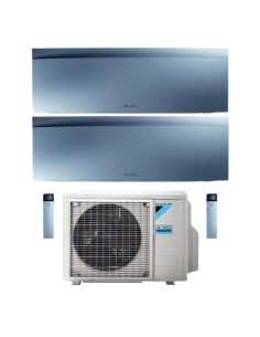 Daikin Climatizzatore Emura dual split 9+18 Wi-Fi Inverter A+++ con Unità Esterna 68-3 Silver