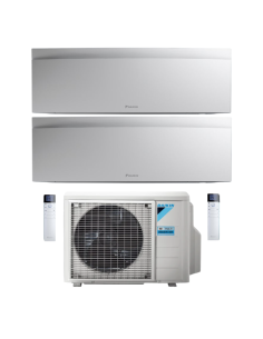 Daikin Climatizzatore Dual Emura 9+12 con Unità Esterna 50-2 Bianco Wi-Fi Inverter A+++