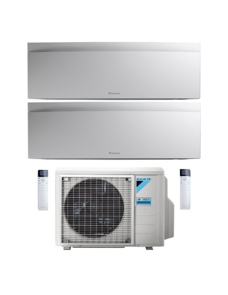 Daikin Climatizzatore Dual Emura 9+12 con Unità Esterna 50-2 Bianco Wi-Fi Inverter A+++
