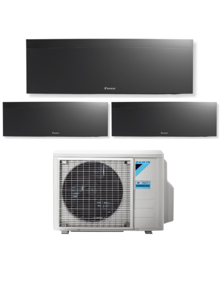 Daikin Climatizzatore Emura trial split 7+7+9 Wi-Fi Inverter A+++ con Unità Esterna 68-3 Nero