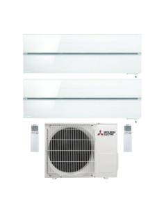 Mitsubishi Climatizzatore Dual Smart 12+12 BTU con Unità Esterna MXZ2F53VF4 Bianco