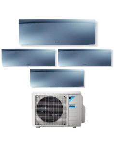 Daikin Climatizzatore Emura quadri split 7+9+9+9 Wi-Fi Inverter A+++ con Unità Esterna 80-4 Silver