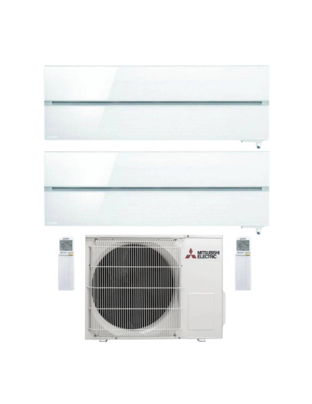 Mitsubishi Climatizzatore Dual Smart 12+12 BTU con Unità Esterna MXZ2F54VF4 Bianco