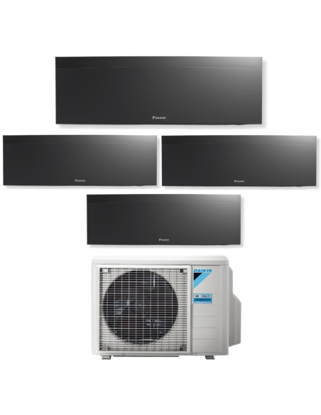 Daikin Climatizzatore Emura quadri split 7+7+7+9 Wi-Fi Inverter A+++ con Unità Esterna 80-4 Nero