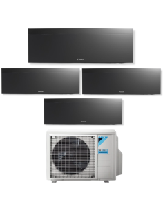 Daikin Climatizzatore Emura quadri split 7+9+9+9 Wi-Fi Inverter A+++ con Unità Esterna 80-4 Nero
