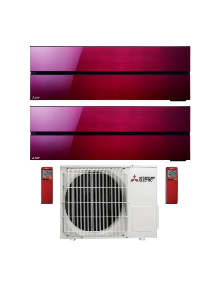 Climatizzatore Mitsubishi Electric Dual Split Inverter Msz-Ln Kirigamine Style R-32 9000+9000 installato a parete.