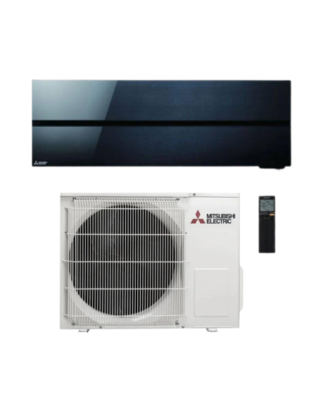 Climatizzatore Mitsubishi Electric MSZ-LN Kirigamine Style Wi-Fi R-32 Onyx Black, unità interna dal design nero elegante.