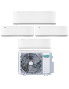 Hisense Climatizzatore Quadri Split Energy Pro X 9+9+9+12 Inverter Wi-Fi R-32 4AMW81U4RJC bianco
