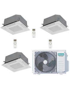 Hisense Climatizzatore Trial Split Inverter a Cassetta ACT 9+12+12 con 3AMW72U4RJC R-32 Wi-Fi Optional