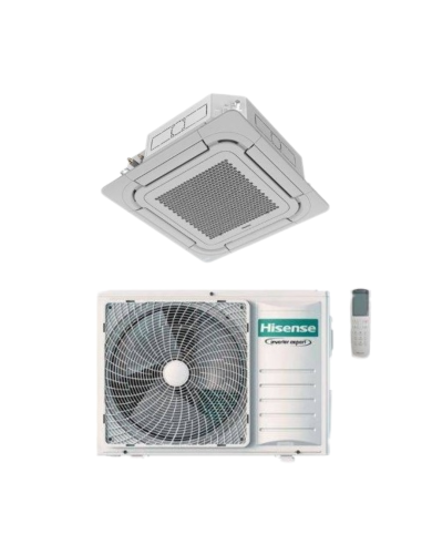 Hisense Cassetta Round Flow 90x90 Trifase Inverter A++ per grandi ambienti commerciali.