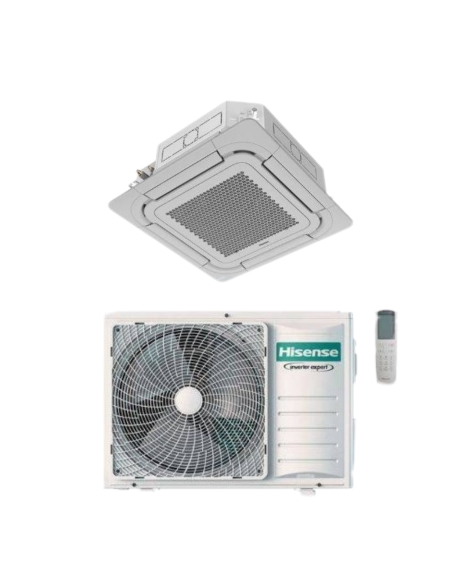 Hisense Cassetta Round Flow 90x90 Trifase Inverter A++ per grandi ambienti commerciali.
