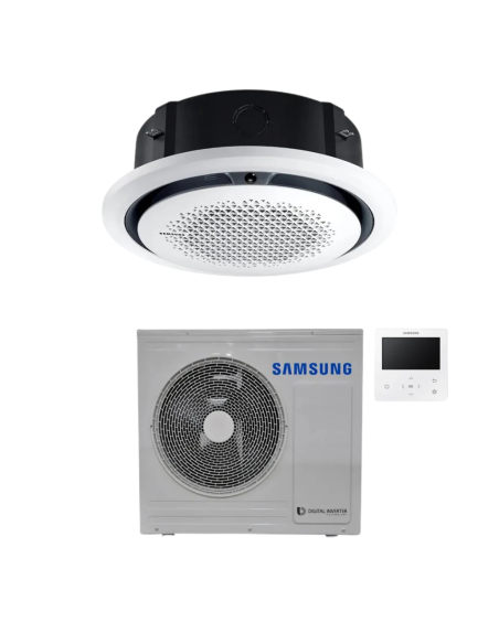 samsung climatizzatore cassetta360 trifase r32 inverter a++ comando e pannello circolare bianco inclusi