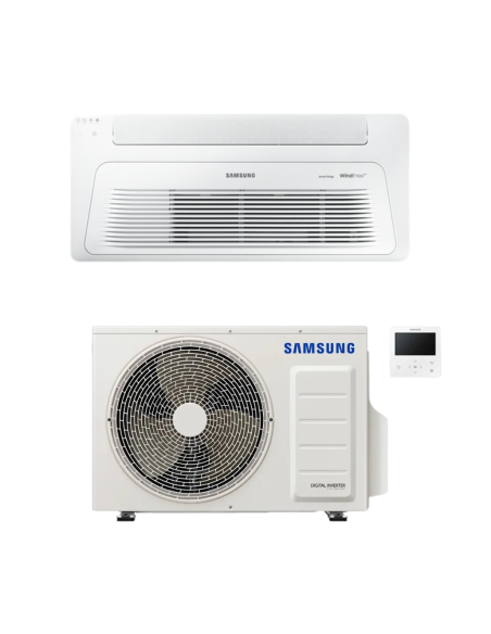 samsung climatizzatore cassetta 1 via windfree monofase pannello bianco comando a filo advance inverter r32 a++