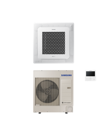 samsung climatizzatore cassetta 4 vie mini windfree monofase pannello bianco comando a filo advance inverter r32 a++