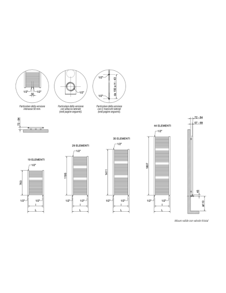 Cordivari Termoarredo Claudia dritto bianco