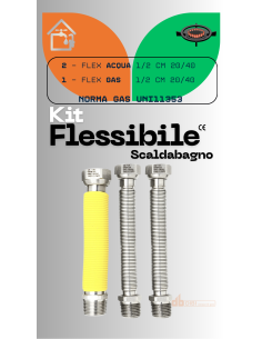 kit raccordi flessibili estendibili scaldabagno gas de borri flexkit 2