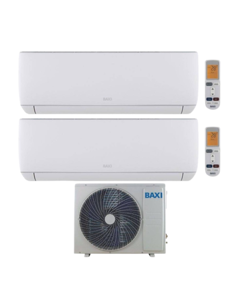 Climatizzatore Baxi Dual Split Astra 9+9 installato a parete in ambiente domestico