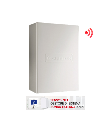 Ariston Caldaia a Condensazione per Esterno Genus One Net Ext 25 kW Metano/Gpl Wi-Fi Con Kit Scarico Fumi Classe A+