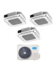 Climatizzatore Midea Trial Split a cassetta 4 vie 12+18+18 BTU Inverter R32
