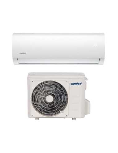 climatizzatore condizionatore comfee inverter installato a parete in ambiente moderno