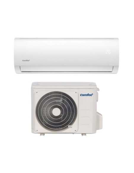 climatizzatore condizionatore comfee inverter installato a parete in ambiente moderno