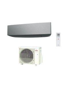 Climatizzatore Condizionatore Fujitsu Inverter Serie Ke Silver R-32 Wi-Fi Optional installato a parete in un soggiorno moderno.
