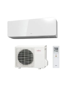 Climatizzatore Condizionatore Fujitsu Inverter Serie KM Airstage in funzione in un soggiorno moderno