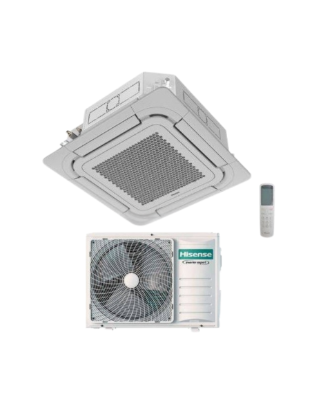Hisense Climatizzatore Cassetta Round Flow 90x90 Inverter Gas R32 Classe A++ Griglia Inclusa