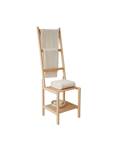 Sedia Portasciugamani In Legno Faggio, Made in Italy