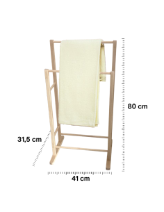 Porta Asciugamani da Terra, 41 x 31,5 x 80h cm in Legno Faggio 2