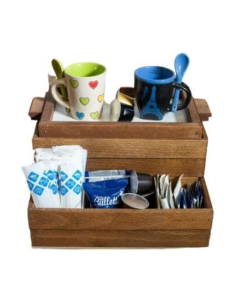 Portacialde in Legno Faggio con vassoio