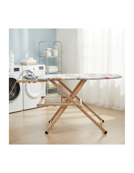 Asse da stiro in legno con porta caldaia naturale