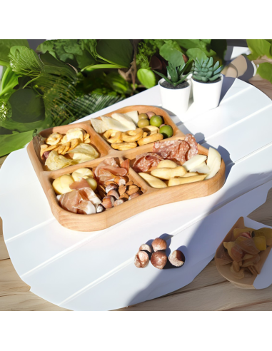 Vassoio antipastiera naturale con scomparti