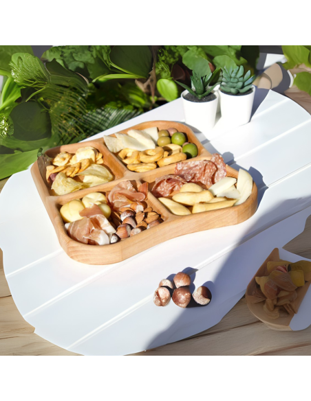 Vassoio antipastiera naturale con scomparti