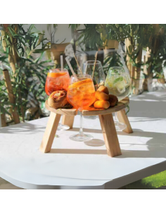Vassoio aperitivo in legno pieghevole per picnic 2