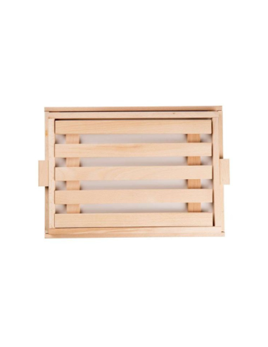 Cassetta porta pane legno con tagliere integrato alto