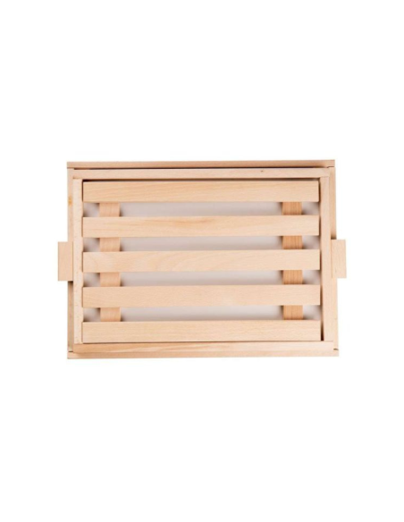 Cassetta porta pane legno con tagliere integrato alto