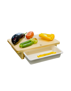 Tagliere in legno faggio con Vaschetta Estraibile